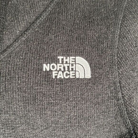 North Face Hoodie Sweater Women's Small Black Fleece Pockets Snap Neck - Picture 6 of 12